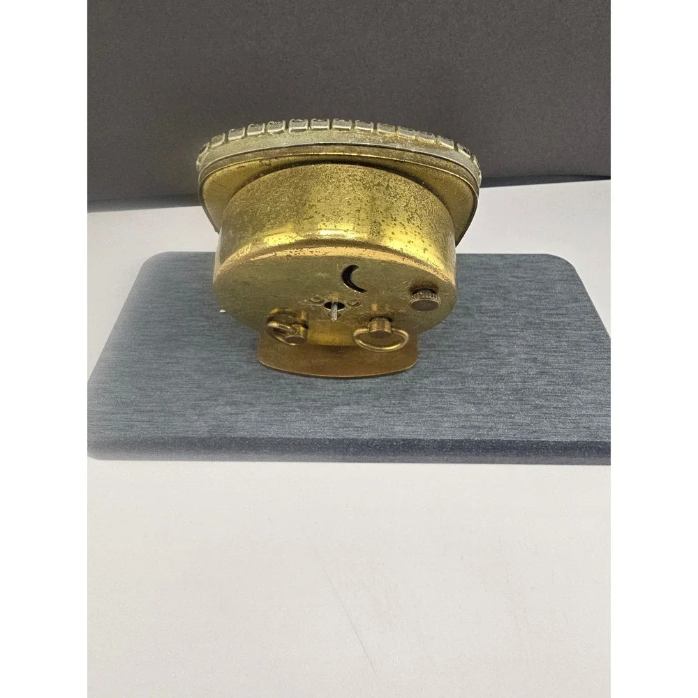 Vintage Bradley Alarm Clock Gold Tone Rhinestone Bezel West Germany 2.5in